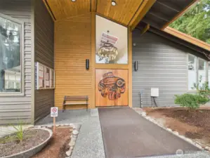 Club house entry.