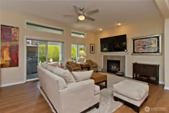 Living room with gas fireplace