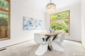 Formal dining room. Note the new interior paint throughout.