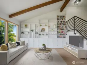 Front Family Room- Virtually Staged