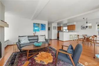 Great room w back to window