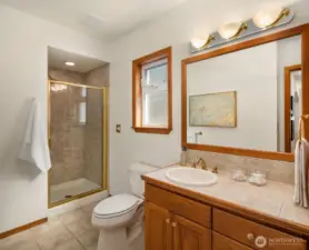 3/4 Bathroom on main floor.
