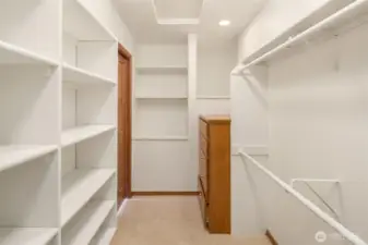Large walk-in closet.