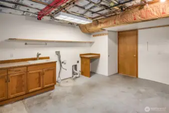 Utility room in basement.