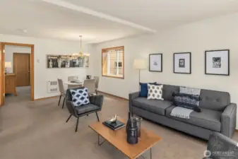 Plenty of space for living room and breakfast nook area.