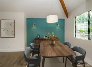 Dining room, virtually staged