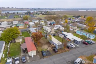 Mobile home park near the lake