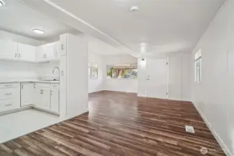 Generous living and dining area with plenty of room to gather.