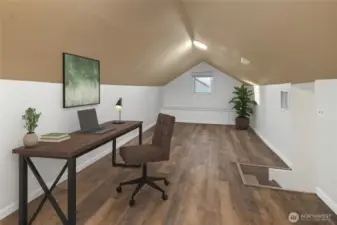 Bedroom 4 upstairs virtually staged