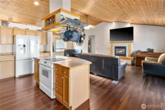 Kitchen open to living space