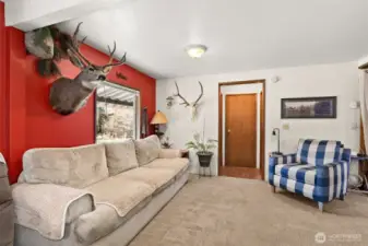 Flexible layout featuring dual seating areas to accommodate everyday living and guests.