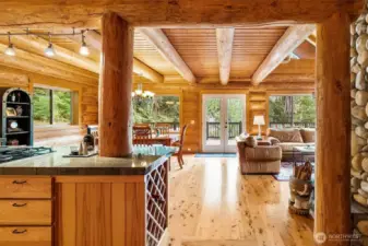 Hallway into kitchen and great room.