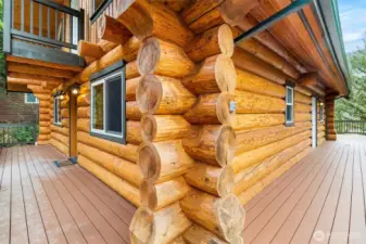 Excellent craftsmanship shown in this True-Log home.