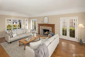 Looking back to the front of the house- notice the large windows - the entry is to the left