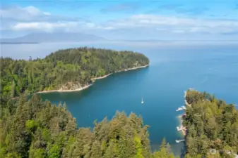 Beautiful view of Chuckanut Point and Pleasant Bay