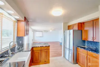 Kitchen looking out