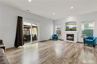 Spacious Family Room with gas Fireplace