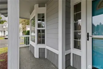 Inviting front porch space