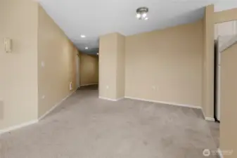 Dining area and hallway to entrance