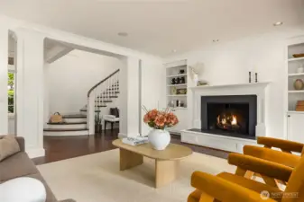 Looking back towards the front hall, you can se the staircase leading to the second story.