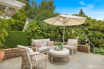 The patio is simply dreamy!