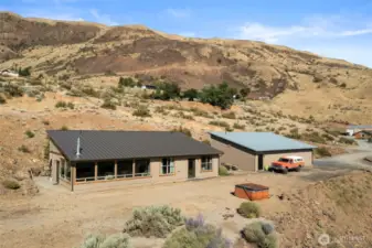South side of the home & shop