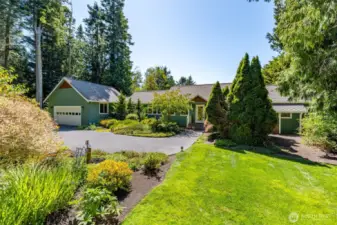 The grounds of the home have been lovingly maintained.