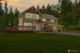 The house at dusk