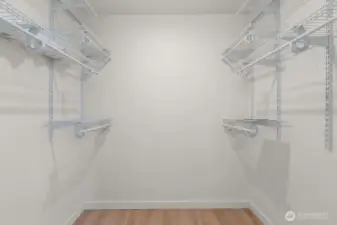 Large Walk-In Closet with Adjustable Shelving