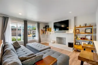 Bright light coming from big windows in the living room