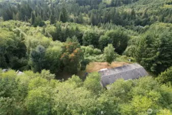 Nestled above the trees