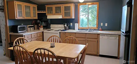 Kitchen overlooks the view
