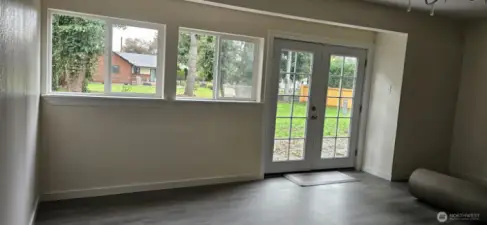 This room is big enough to be used as a family room it too opens to the back yard yet it has been used as a 4th bedroom for years