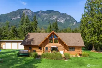 Rural Living in this Gorgeous Custom Built Log Home with 1800 sqft shop