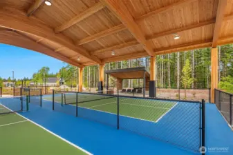 Covered pickleball courts