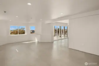 Light and bright lower level for additional living options