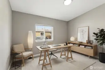 Virtually-Staged home office!