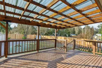 Expansive covered back deck