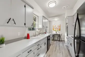 Kitchen features great countertop space