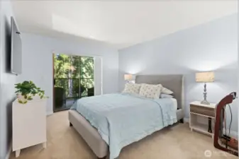 Primary Bedroom with slider to private deck