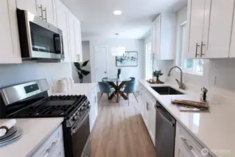 Kitchen Facing North towards Dining area