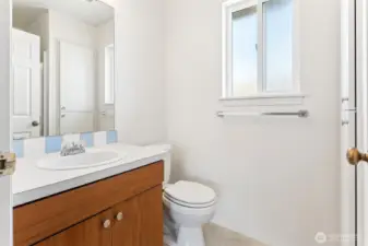 3/4 bath off of primary suite.