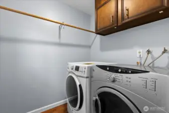 laundry space on the lower level