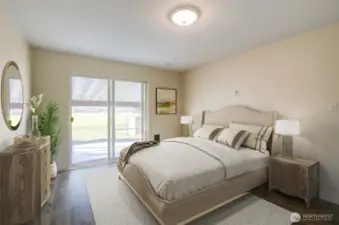 Bedroom #1, virtually staged