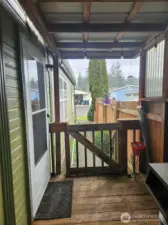 Gated and fully enclosed Front Porch.