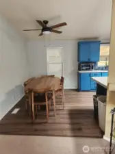 Dining room with updated Ceiling Fan