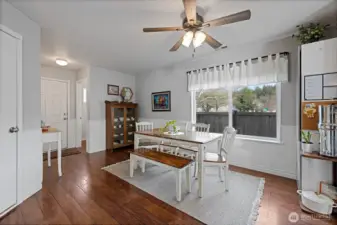 View of Dining room toward entry