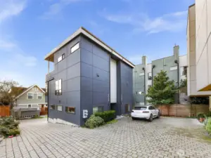 Front Door entrance to the right. Very private and quiet.