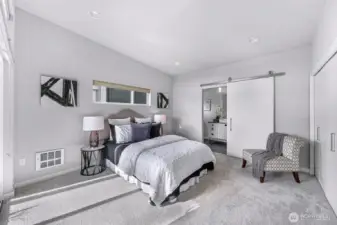 Large primary suite with en suite bath.