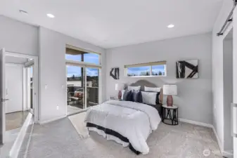 Primary has a slider leading to the deck. A perfect place for that morning cup of coffee.